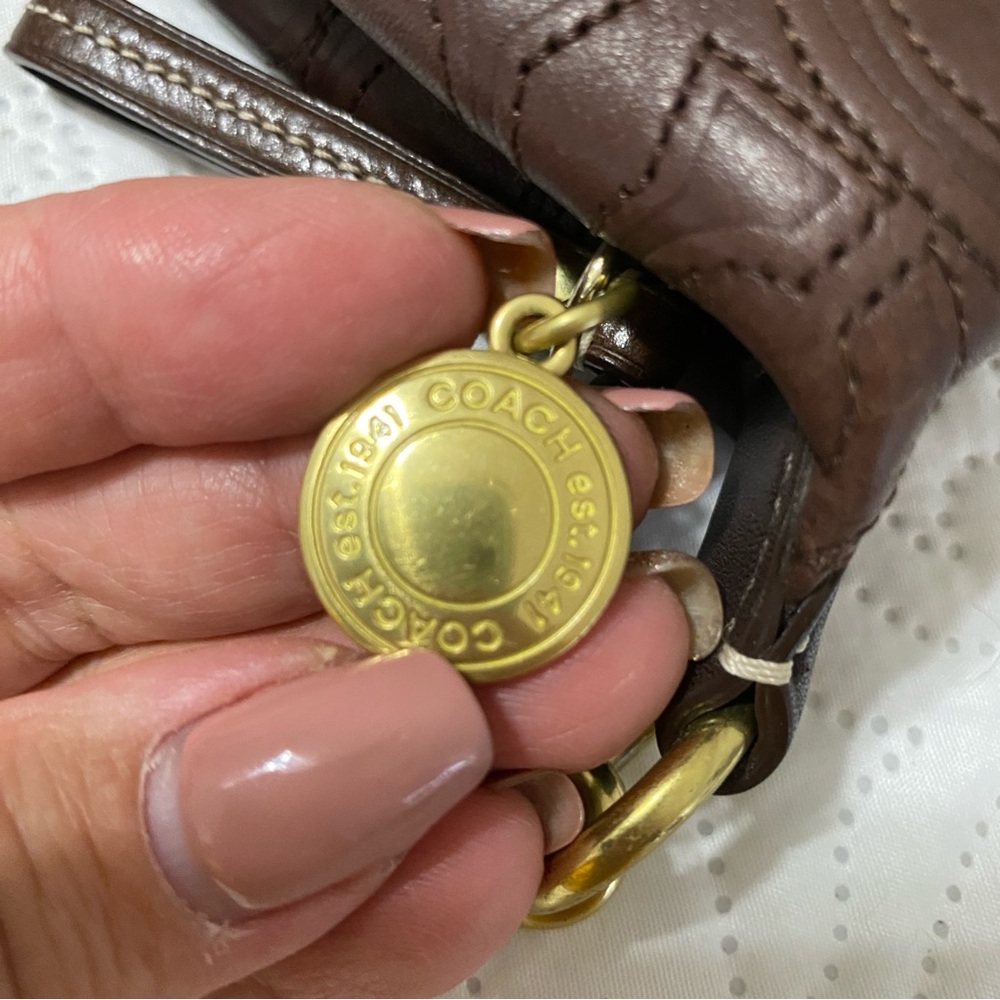 Coach Embroidered Leather Handbag - Picture 9 of 13